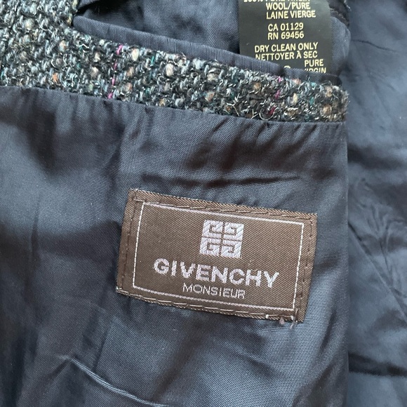 Givenchy Virgin Wool Multicolor Tweed Blazer | L - Picture 8 of 13